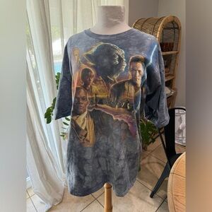 Vintage 1999 Liquid Blue Star Wars Jedi Council Episode 1 Tie Dye T-Shirt